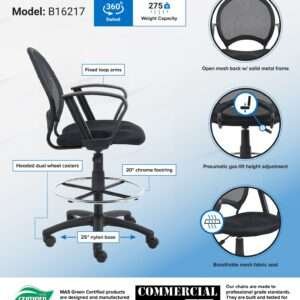 TASK CHAIR W/3 PADDLES MECHANISM(YM2403)& FOOTRING, NO ARM