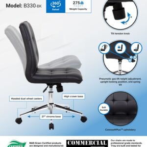 BLACK CARESSOFT DRAFTING STOOLS W/FOOTRING