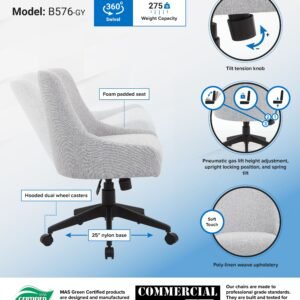 Seat and back upholstered in a soft touch poly-linen weave.