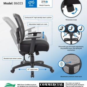Boss Contract Mesh Task Chair, Synchro-Tilt Mechanism