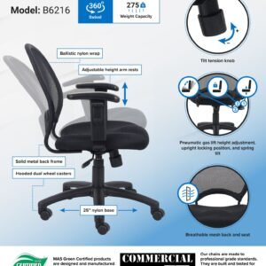 Boss Mesh Chair With Adjustable Arms