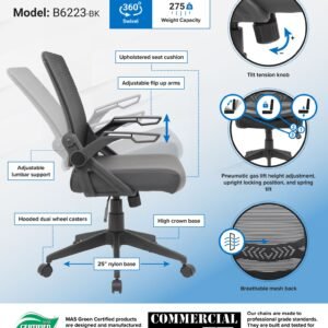 Boss Mesh Flip Arm Task Chair