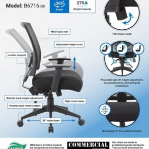 Boss Contract Mesh Back Task Chair