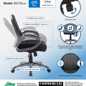 Boss Ribbed High Back Mesh Chair