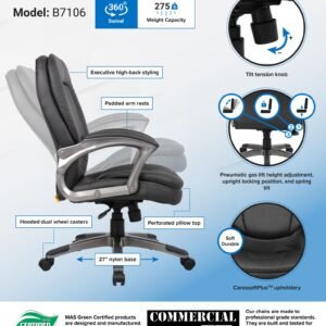 Boss Executive Pillow Top Mid Back Chair