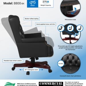 Boss Wingback Traditional Chair In Black