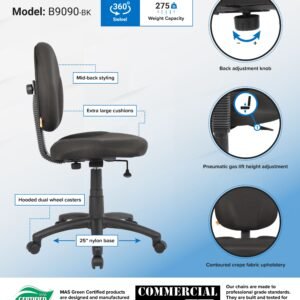 Boss Diamond Task Chair In Black