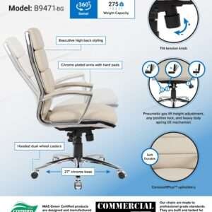 Boss Executive CaressoftPlus Chair with Metal Chrome Finish