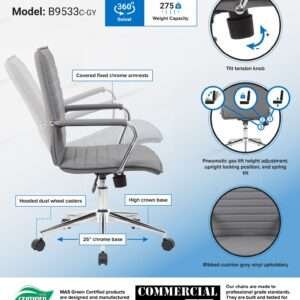 Boss Hospitality Task Chair with Fixed Chrome Arms