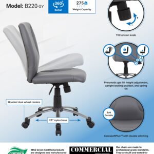 Boss Tiffany Modern Office Chair grey