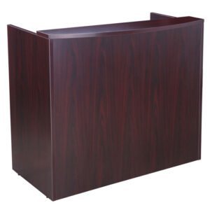 Boss 48″ Reception Desk, Mahogany
