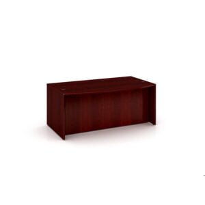Bow Front Desk Sophisticated Mahogany