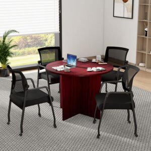 Round table set, N127-M (1) + B6889R-BK (4)