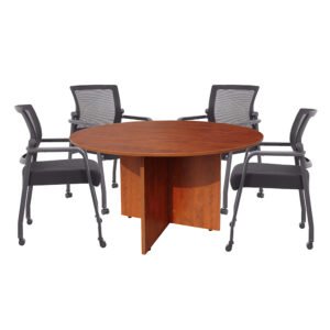 Round table set, N127-C (1) + B6889R-BK (4) Model: GROUP127C-B
